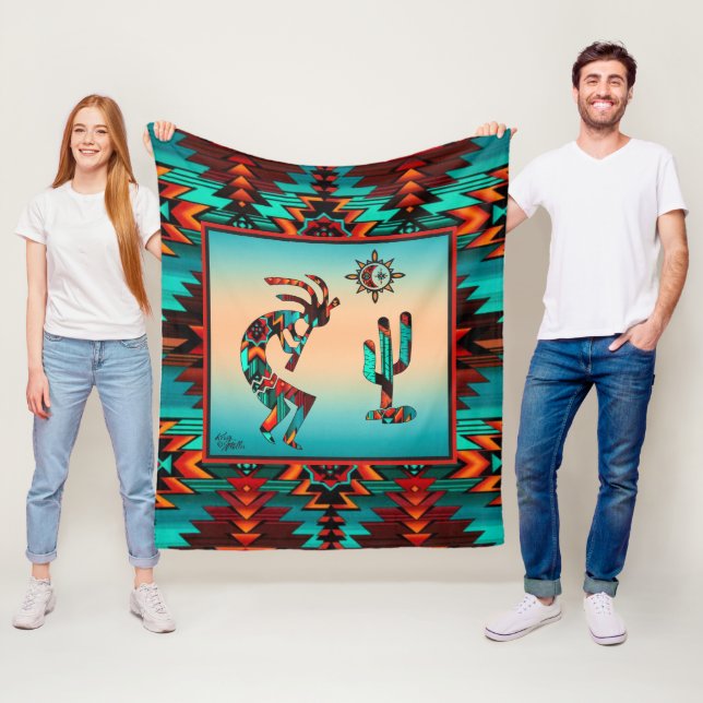 Couverture polaire Kokopelli Sud-Ouest (En situation)