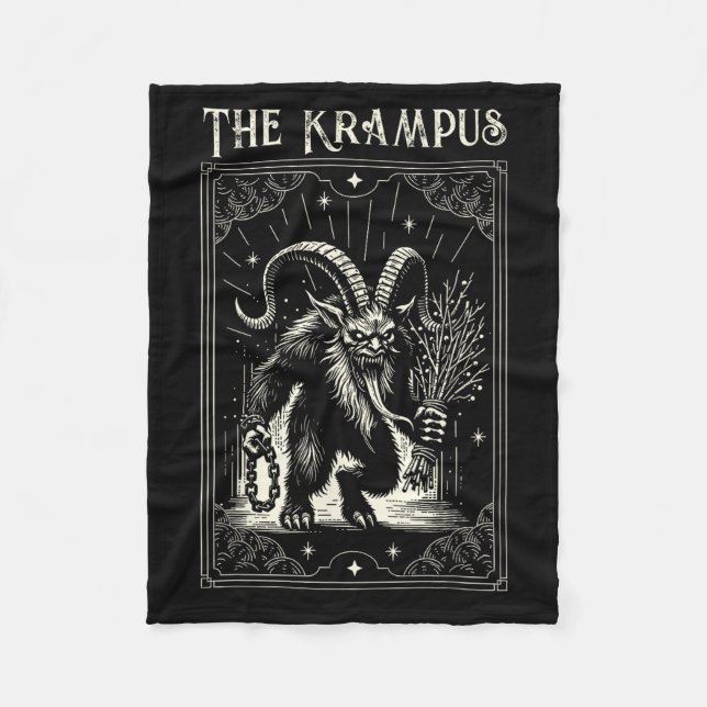 Couverture Polaire Krampus Tarot Card Design Christmas Season Evil Pa (Devant)