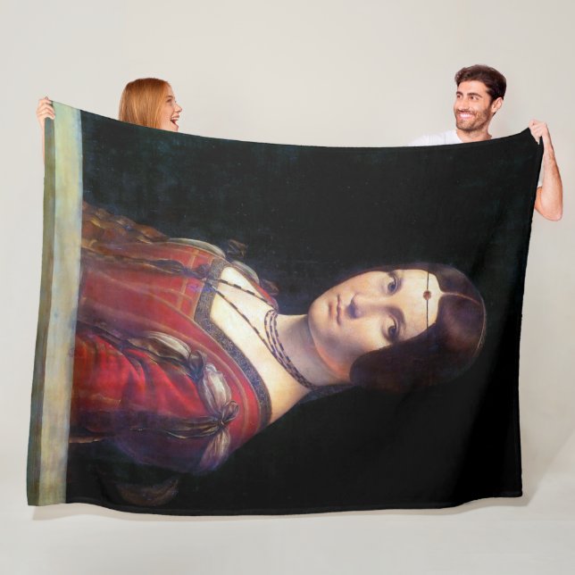 Couverture Polaire La Belle Ferronnière, Léonard de Vinci (En situation)