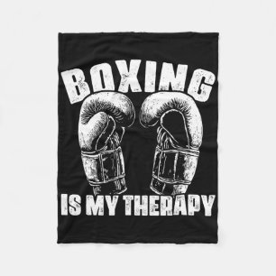 Couverture Polaire La boxe est ma thérapie Mma Boxeur Combattant Comb