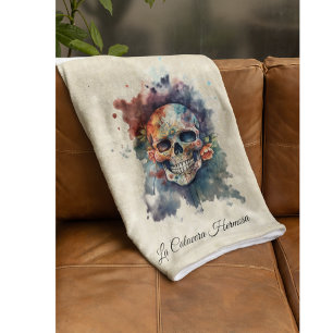 Couverture Polaire La Calavera Hermosa, sur mesure
