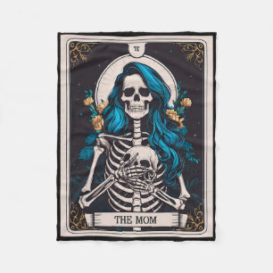 Couverture Polaire La carte mère Tarot Skeleton Mothers Day Witch Mam