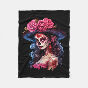 Couverture Polaire La Catrina Dia De Los Muertos Journéedes Morts Mex