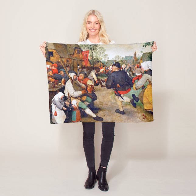 Couverture Polaire La Danse Paysanne, Pieter Bruegel (En situation)