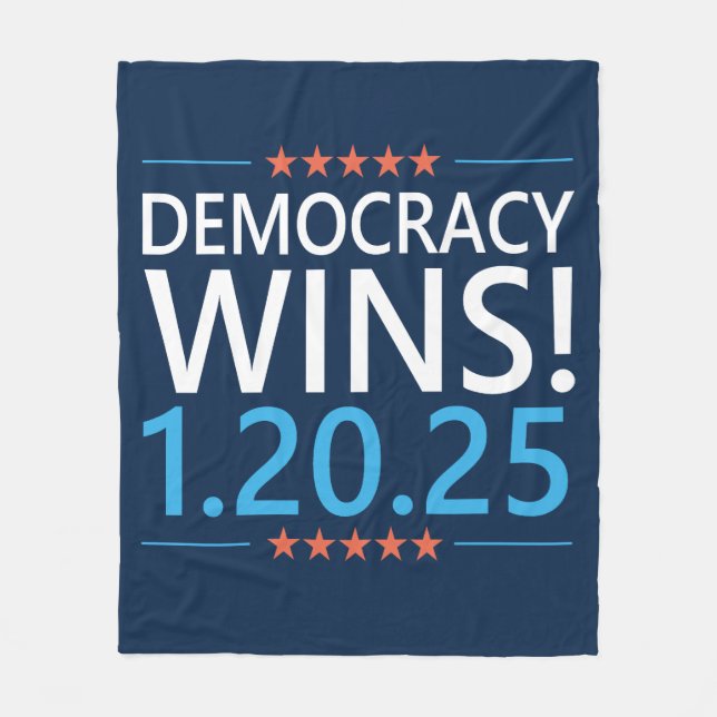 Couverture Polaire La démocratie gagne Kamala Harris 1.20.25 (Devant)