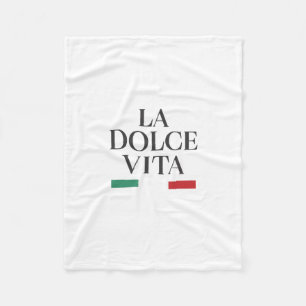 Couverture Polaire La Dolce Vita Blanche Fleece italienne
