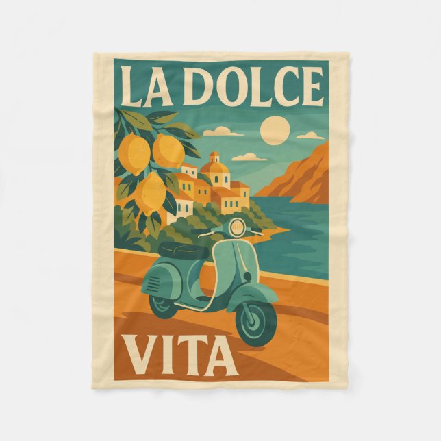 Couverture Polaire La Dolce Vita - Retro L'affiche de voyage de la cô (Devant)
