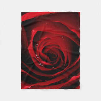 Couverture Polaire La fleur florale de pétales de roses rouges plante