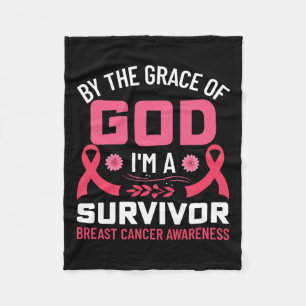 Couverture Polaire La Grâce De Dieu Je Suis Un Cancer Du Sein Surviva