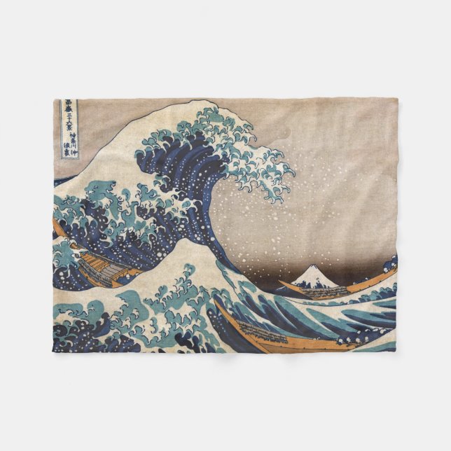 Couverture Polaire La Grande Vague au large de Kanagawa (Devant (Horizontal))