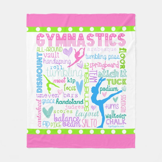 Couverture Polaire La gymnastique en pastel exprime la typographie (Devant)