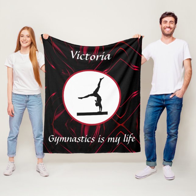 Couverture Polaire La gymnastique est ma vie Custom Gymnast Balance B (En situation)