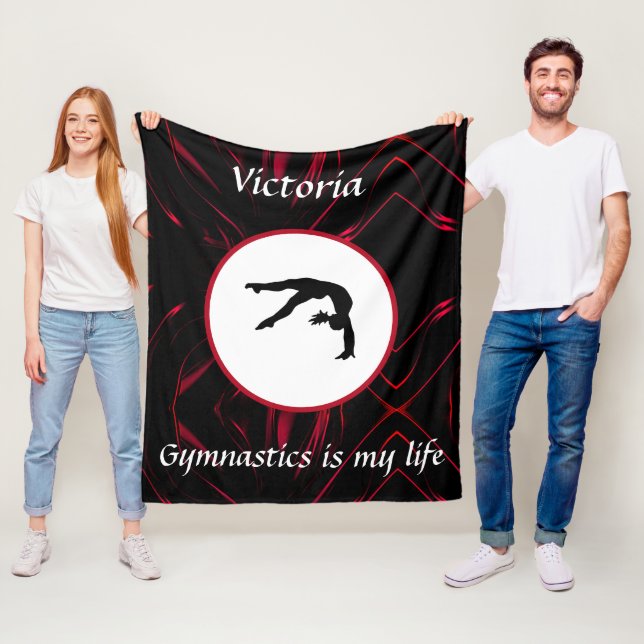 Couverture Polaire La gymnastique est ma vie - Custom Gymnast Tumble (En situation)