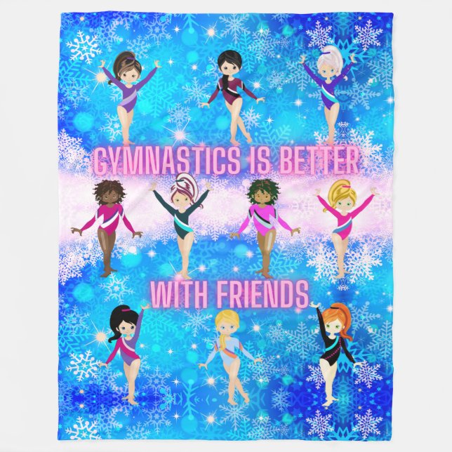 Couverture Polaire La Gymnastique Est Meilleure Avec Les Amis Winter  (Devant)