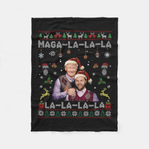 Couverture Polaire La La Donald Trump Potus 47 Swea de Noël laid