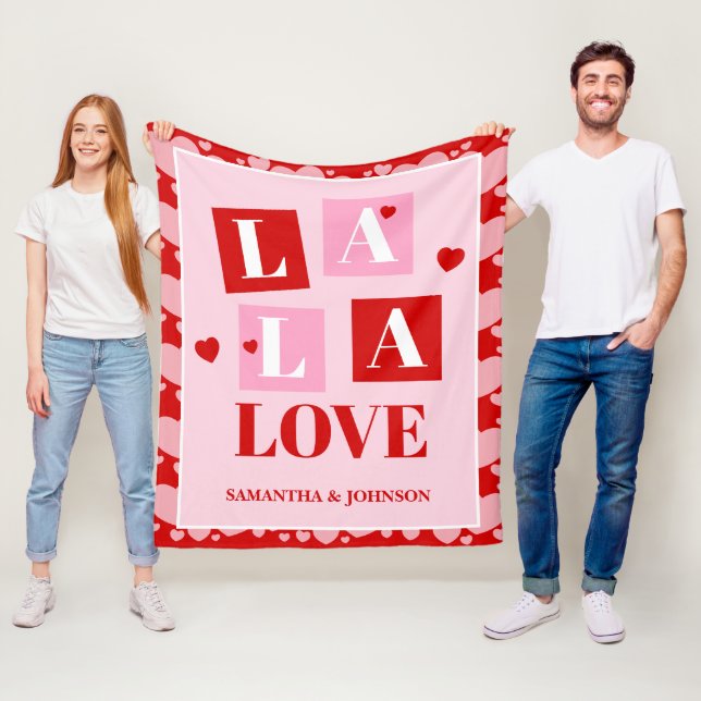 Couverture Polaire La La Love Valentine’s Day (En situation)