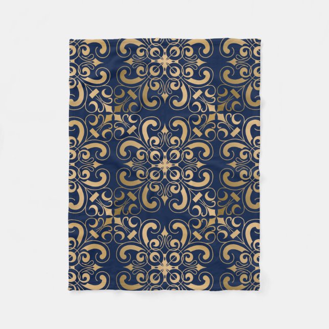 Couverture Polaire La luxueuse Marine Ornate Gold (Devant)