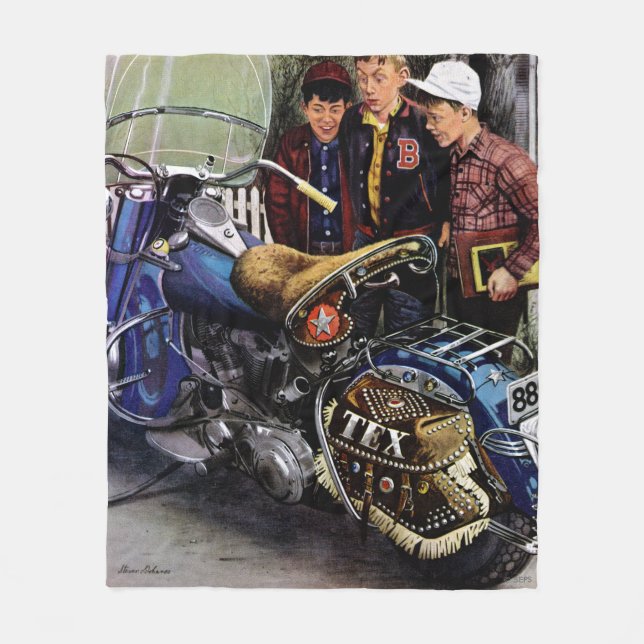 Couverture Polaire La moto de Tex (Devant)