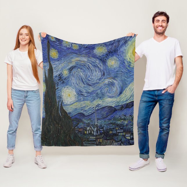 Couverture Polaire La nuit étoilée de Van Gogh (En situation)
