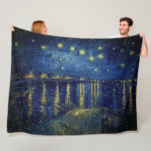 Couverture Polaire La nuit étoilée sur le Rhône de Van Gogh