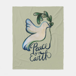 Couverture Polaire La paix sur terre colombe de l'espoir art pacifiqu