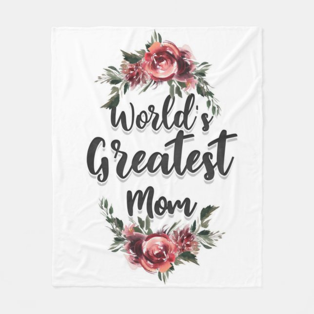 Couverture Polaire La plus grande maman du monde | Cadeau pour maman (Devant)