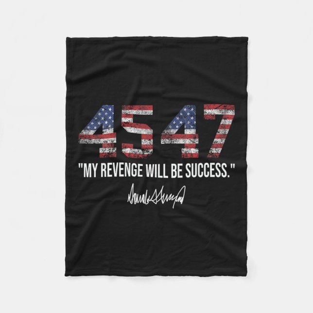 Couverture Polaire La revanche sera un succès Drapeau américain Trump (Devant)