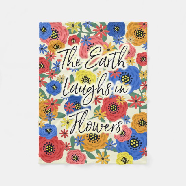 Couverture Polaire La Terre rit de fleurs (Devant)