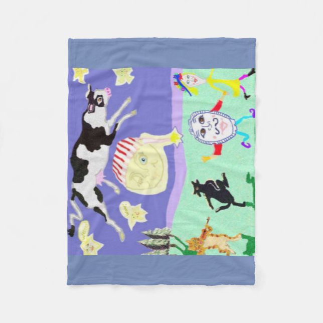 Couverture Polaire La vache sautée au-dessus de la lune (Devant)