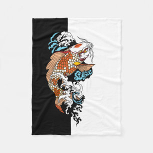 Couverture Polaire La vie, c'est l'équilibre. Poisson de carpe koi j