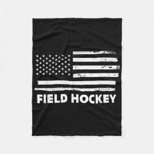 Couverture Polaire La vie de hockey sur gazon Drapeau américain Desig