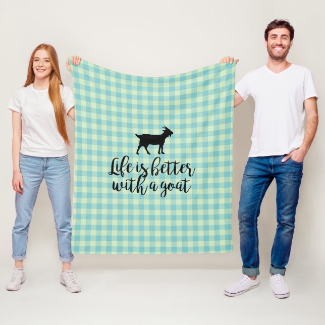 Couverture Polaire La Vie Meilleure Avec Le Pays De La Chèvre Plaid (En situation)