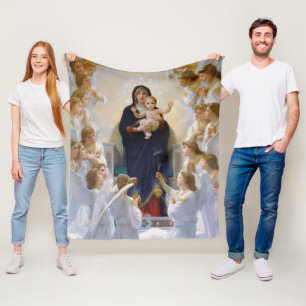 Couverture Polaire La Vierge aux anges, Bouguereau