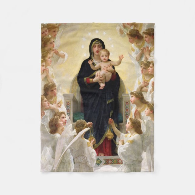 Couverture Polaire La Vierge aux anges - William-Adolphe Bouguereau (Devant)