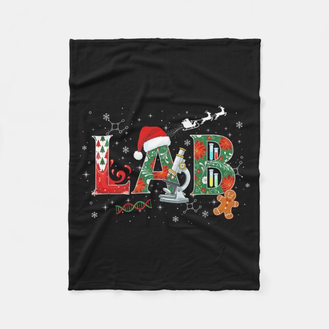 Couverture Polaire Lab Christmas Laboratory Technician Science Xmas S (Devant)