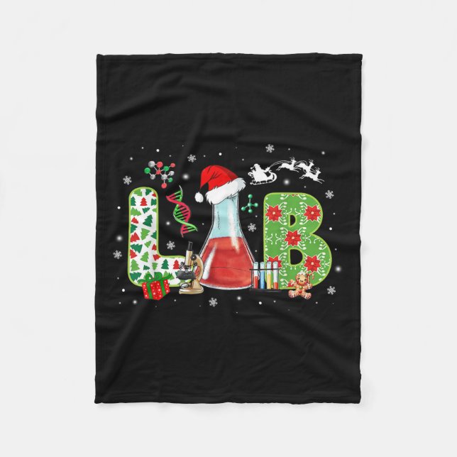 Couverture Polaire Lab Christmas Laboratory Technician Science Xmas S (Devant)