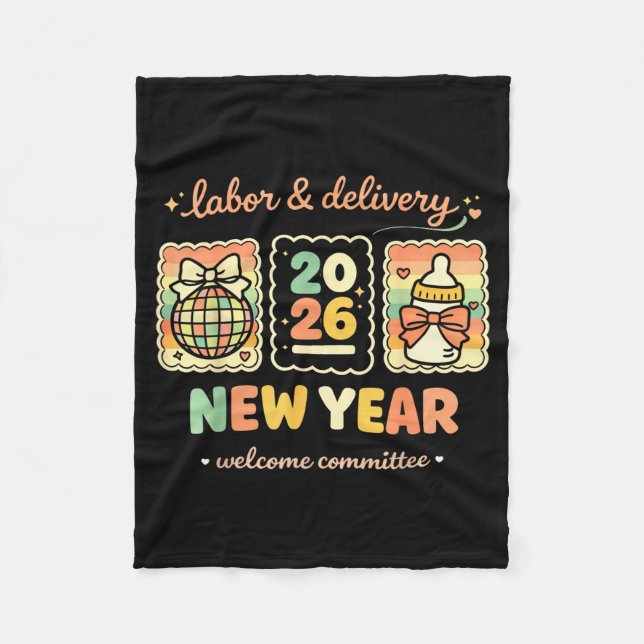 Couverture Polaire Labor &amp; Delivery 2026 New Year Welcome Committ (Devant)