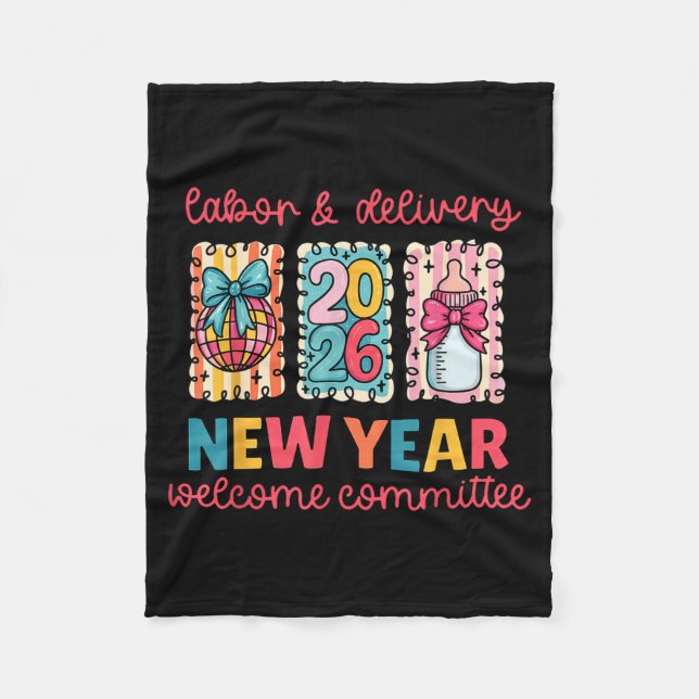 Couverture Polaire Labor &amp; Delivery 2026 New Year Welcome Committ (Devant)