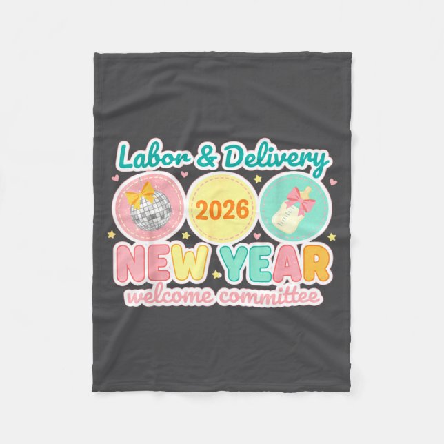 Couverture Polaire Labor &amp; Delivery 2026 New Year Welcome Committ (Devant)