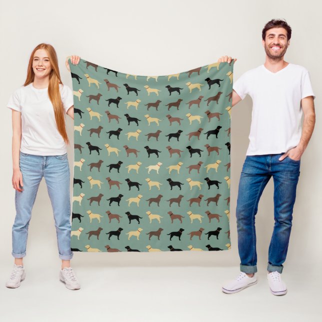 Couverture Polaire Laboratoires de Motif des silhouettes de chien des (En situation)