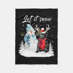 Couverture Polaire Labrador Pup Père Noël Chien Noël Snowman Xmas Paj