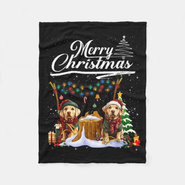 Couverture Polaire Labrador Retriever Christmas Tree Decorations Dog  (Devant)