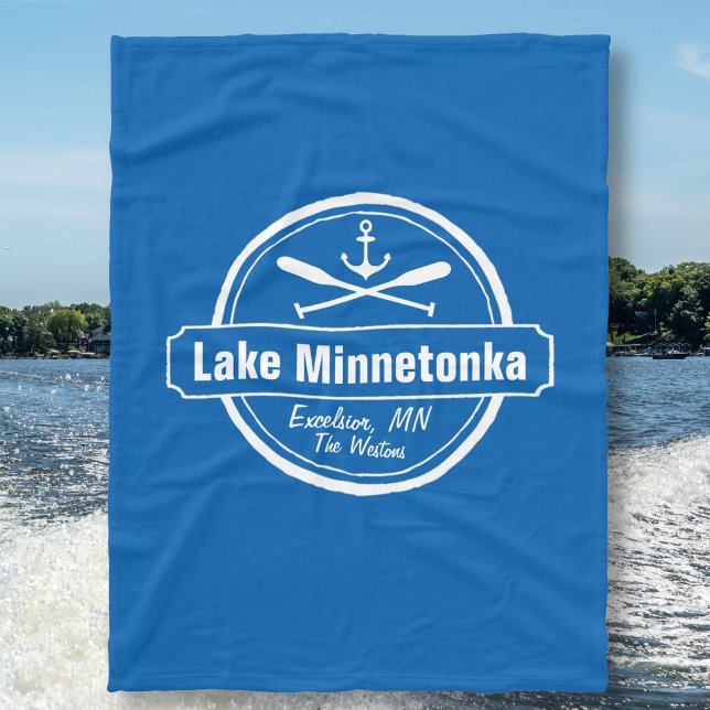 Couverture Polaire Lac Minnetonka Minnesota ville d'ancrage et nom (Créateur téléchargé)