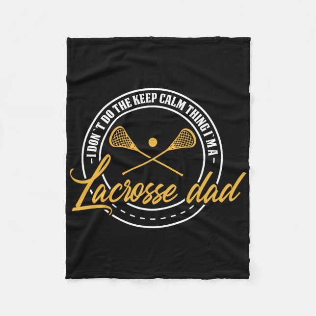 Couverture Polaire Lacrosse Et Coach Papa Retro Lax Lover Papa (Devant)
