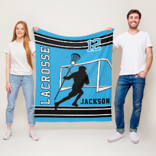 Couverture Polaire Lacrosse Sport - Bleu bébé, Blanc, Noir