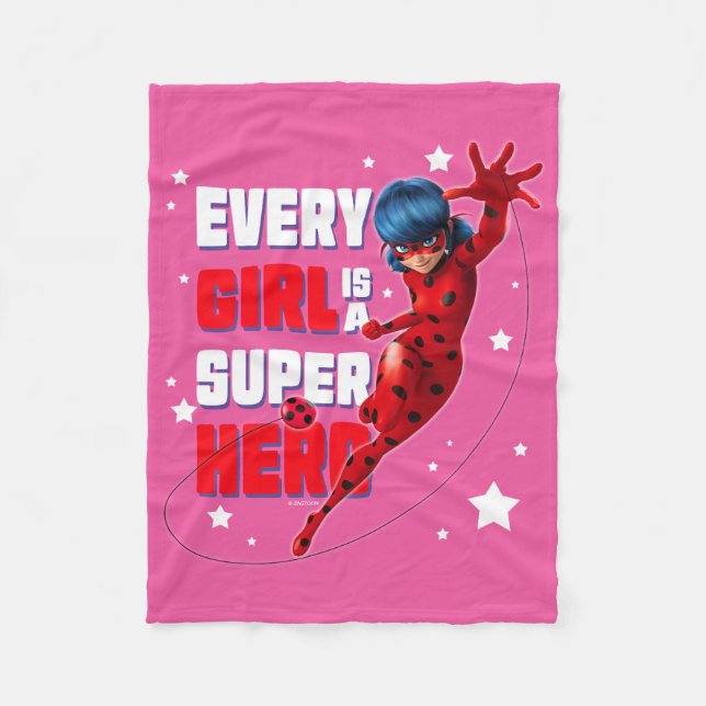 Couverture Polaire Ladybug Every Girl est un super héros (Devant)