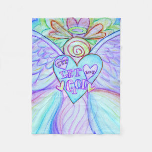 Couverture Polaire Laissez l'amour laisser Dieu Guardian Angel Chemo 