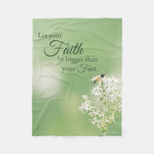 Couverture Polaire "Laissez votre fleur florale de citation
