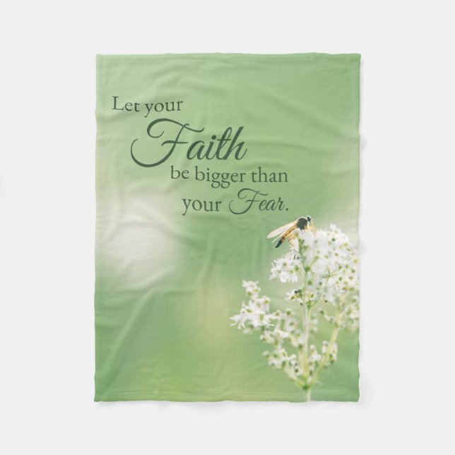 Couverture Polaire "Laissez votre fleur florale de citation (Devant)