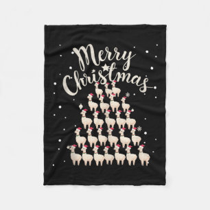 Couverture Polaire Lama Xmas Tree Llamas Christmas Tree Débardeur1